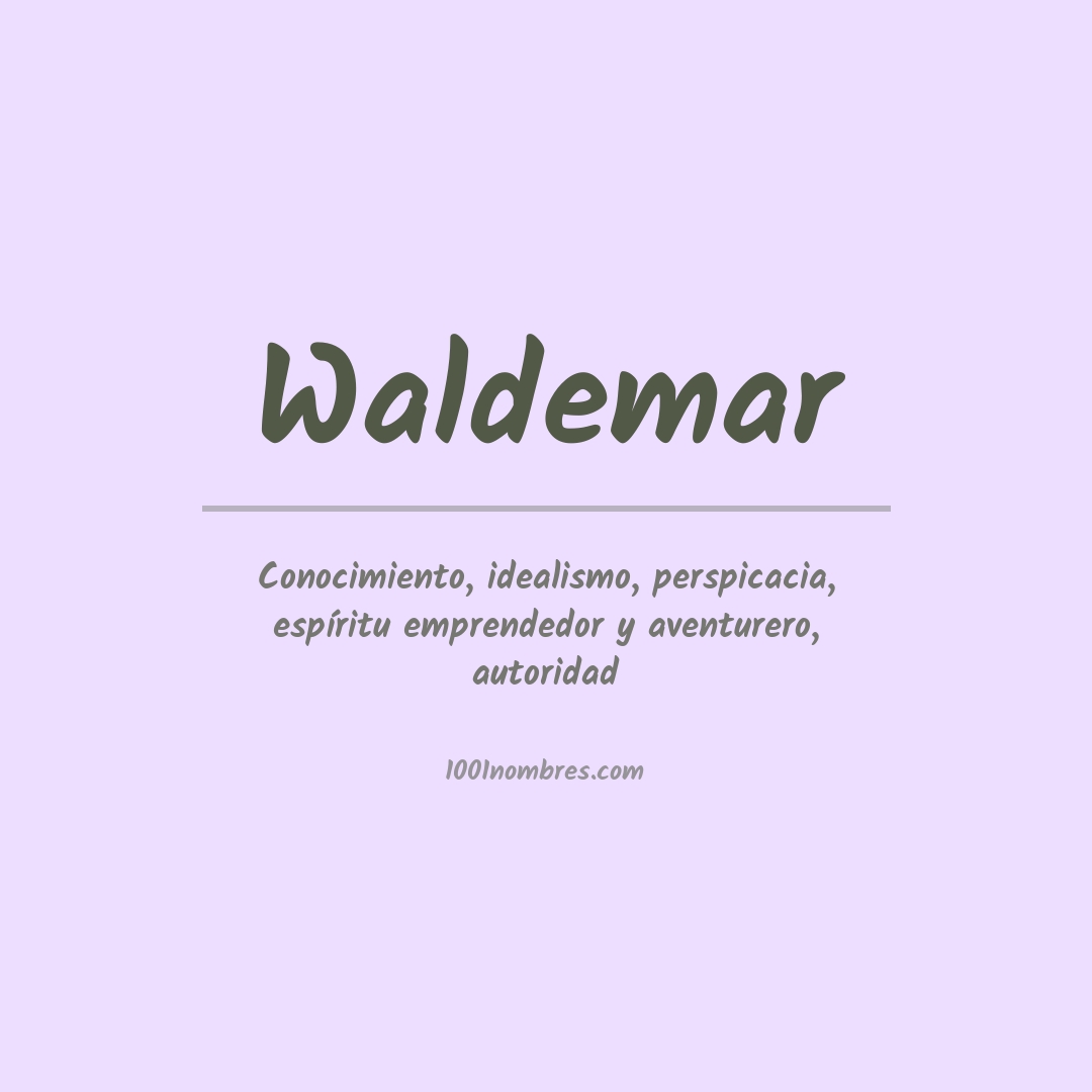 Significado del nombre Waldemar