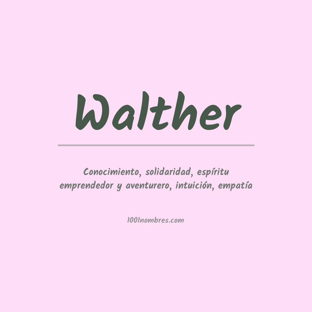 Significado del nombre Walther