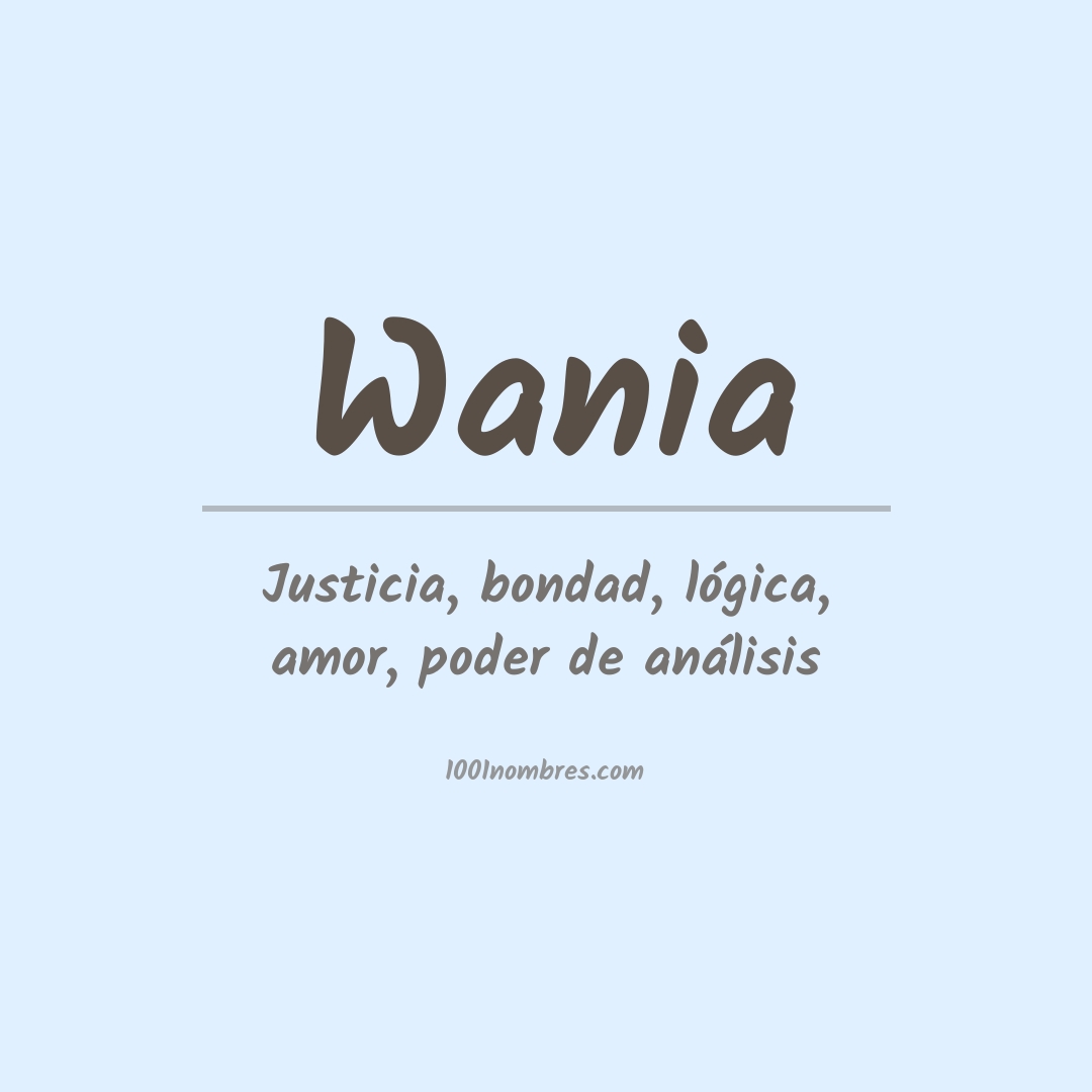 Significado del nombre Wania Significado del nombre Wania
