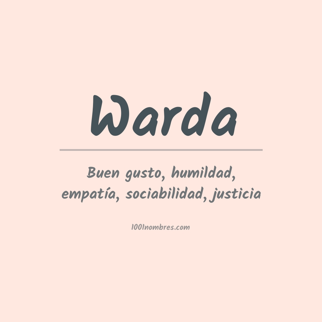 Significado del nombre Warda