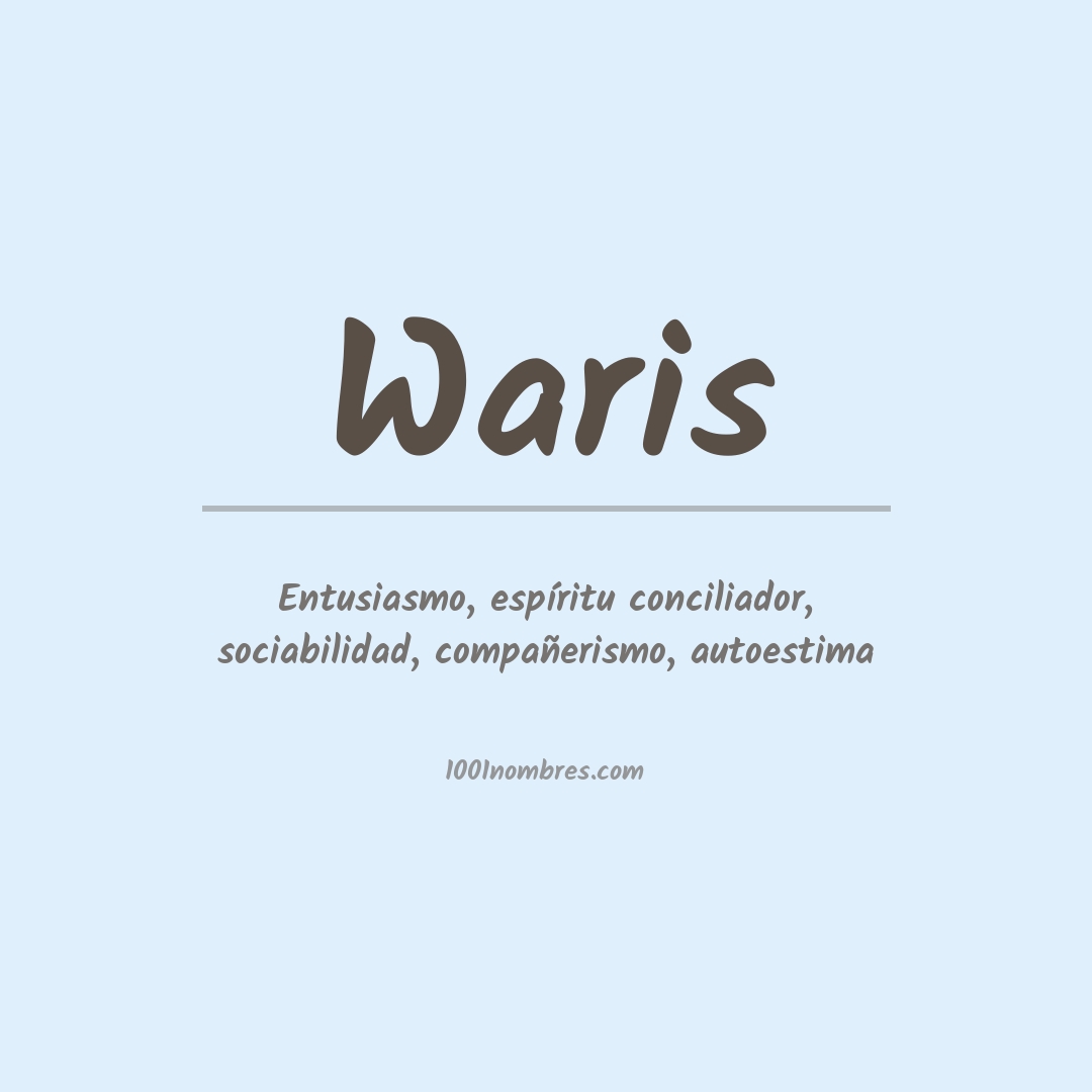 Significado del nombre Waris Significado del nombre Waris