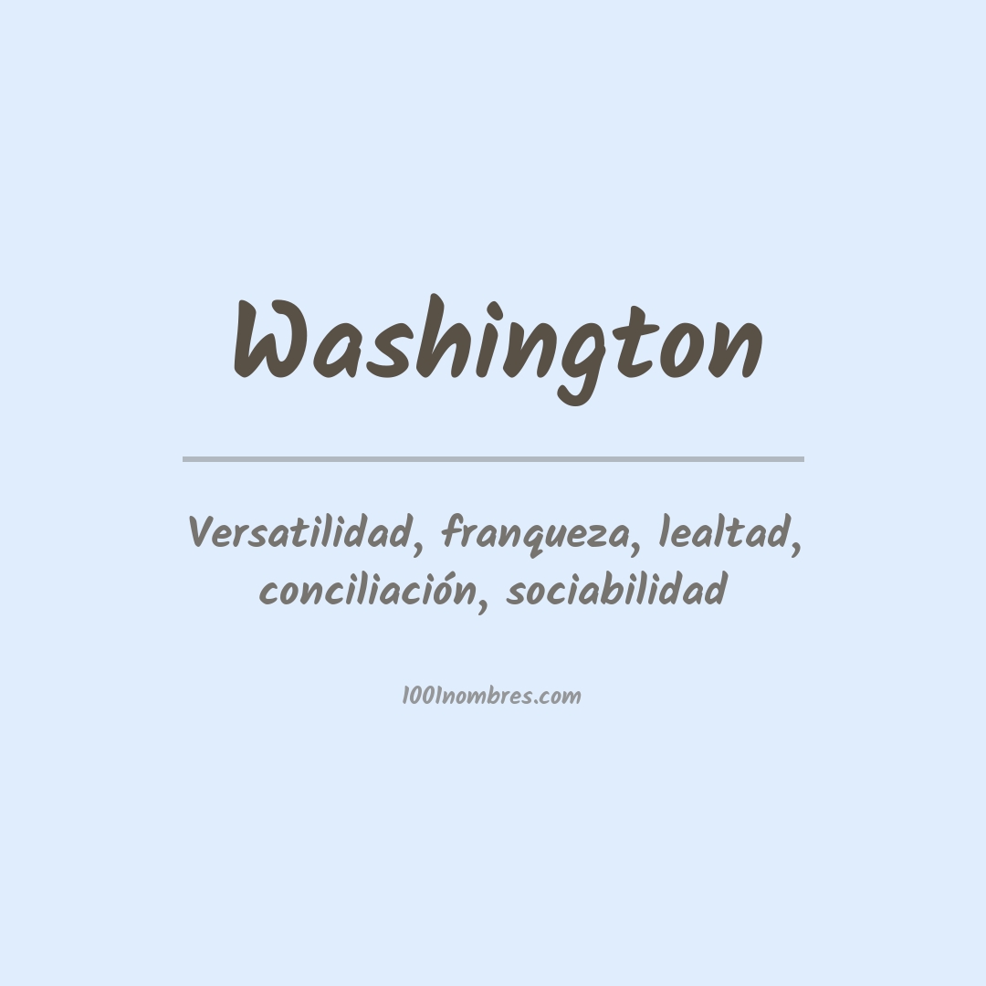 Significado del nombre Washington