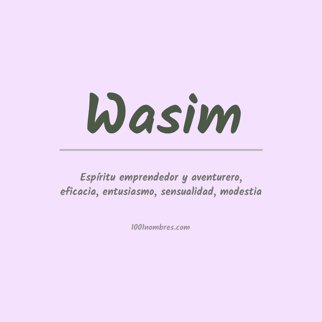 Significado del nombre Wasim