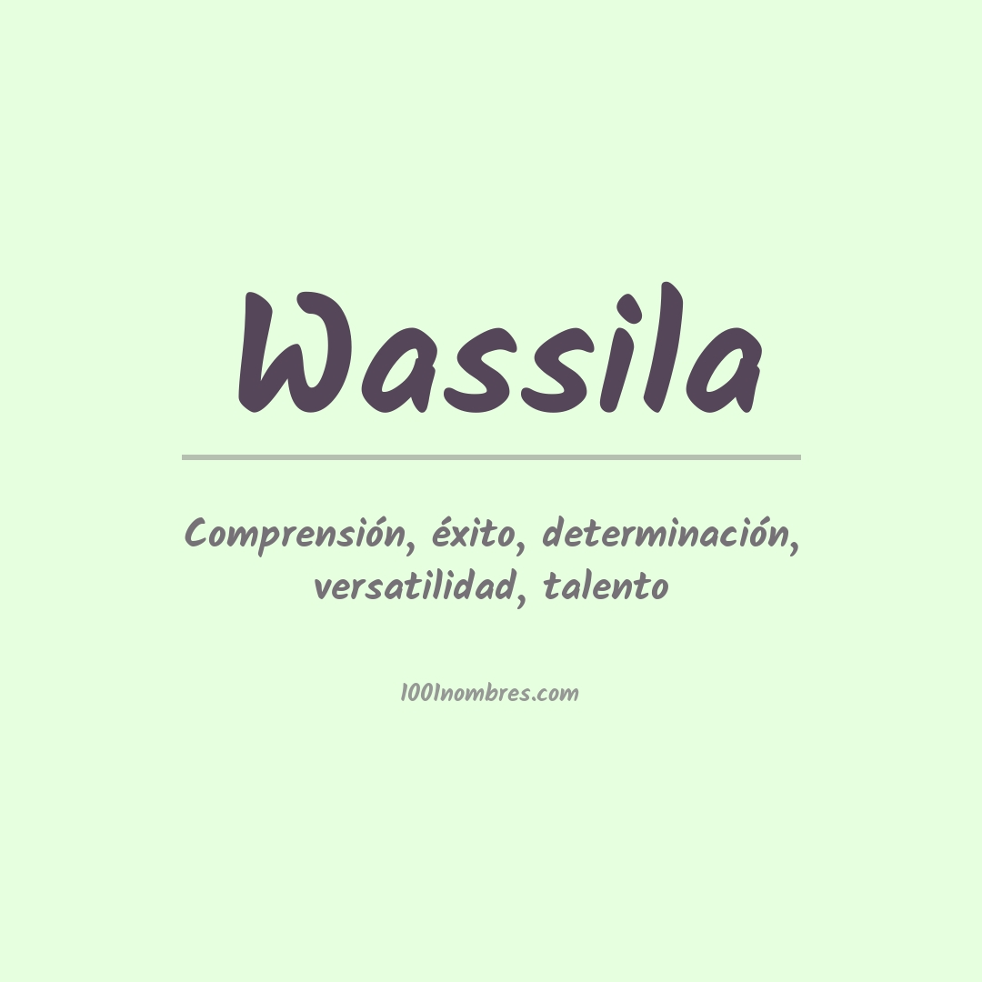 Significado del nombre Wassila