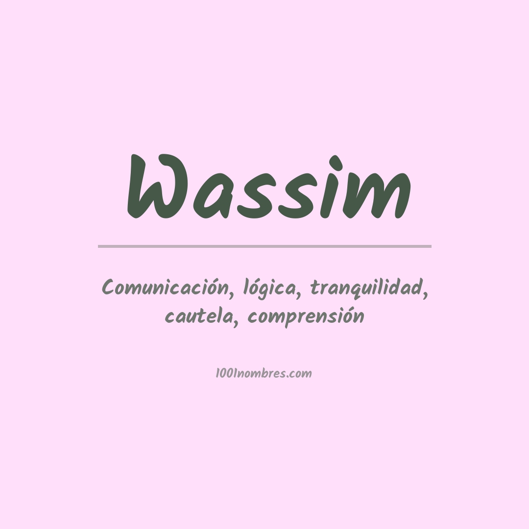 Significado del nombre Wassim