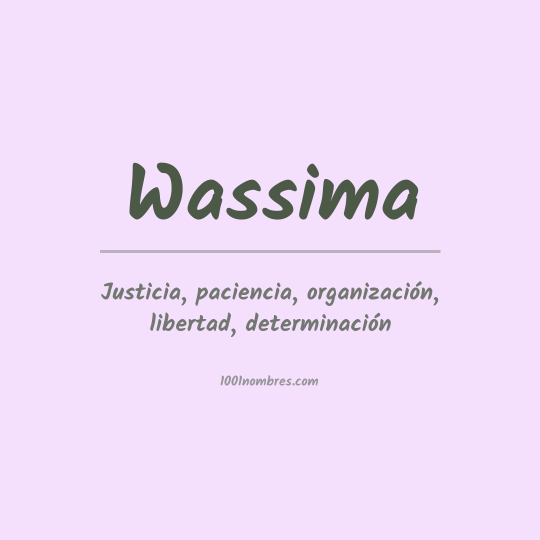 Significado del nombre Wassima