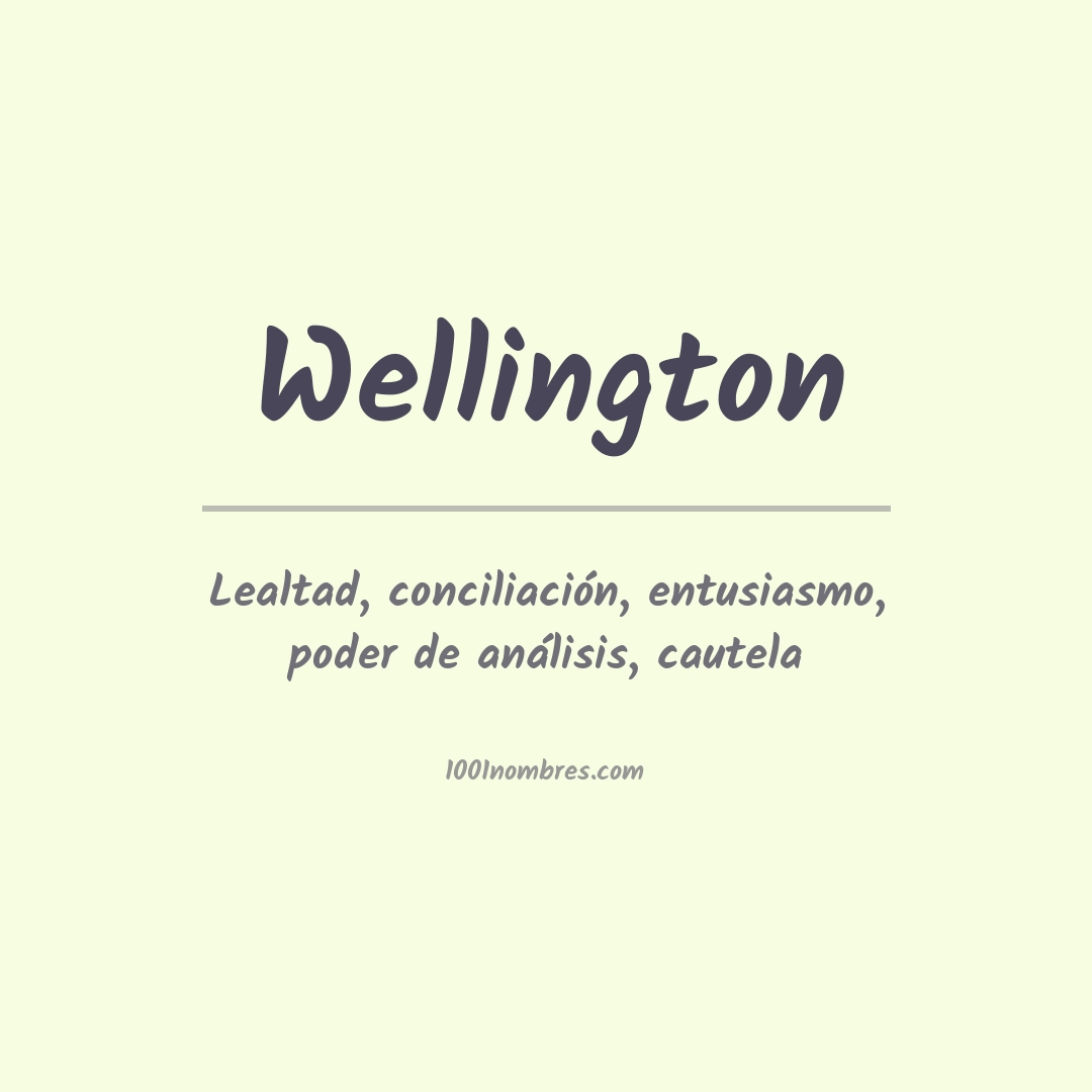 Significado del nombre Wellington