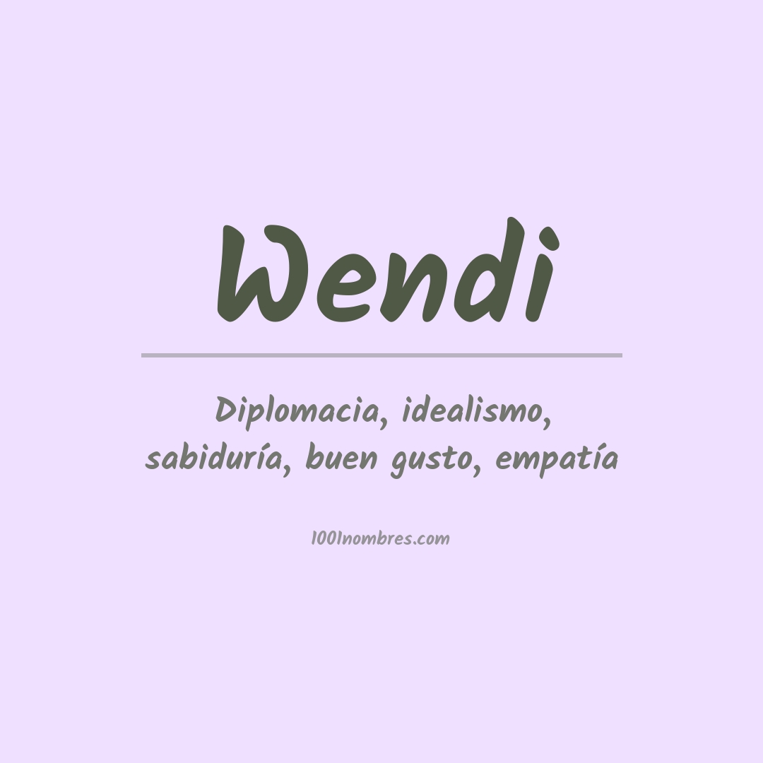 Significado del nombre Wendi