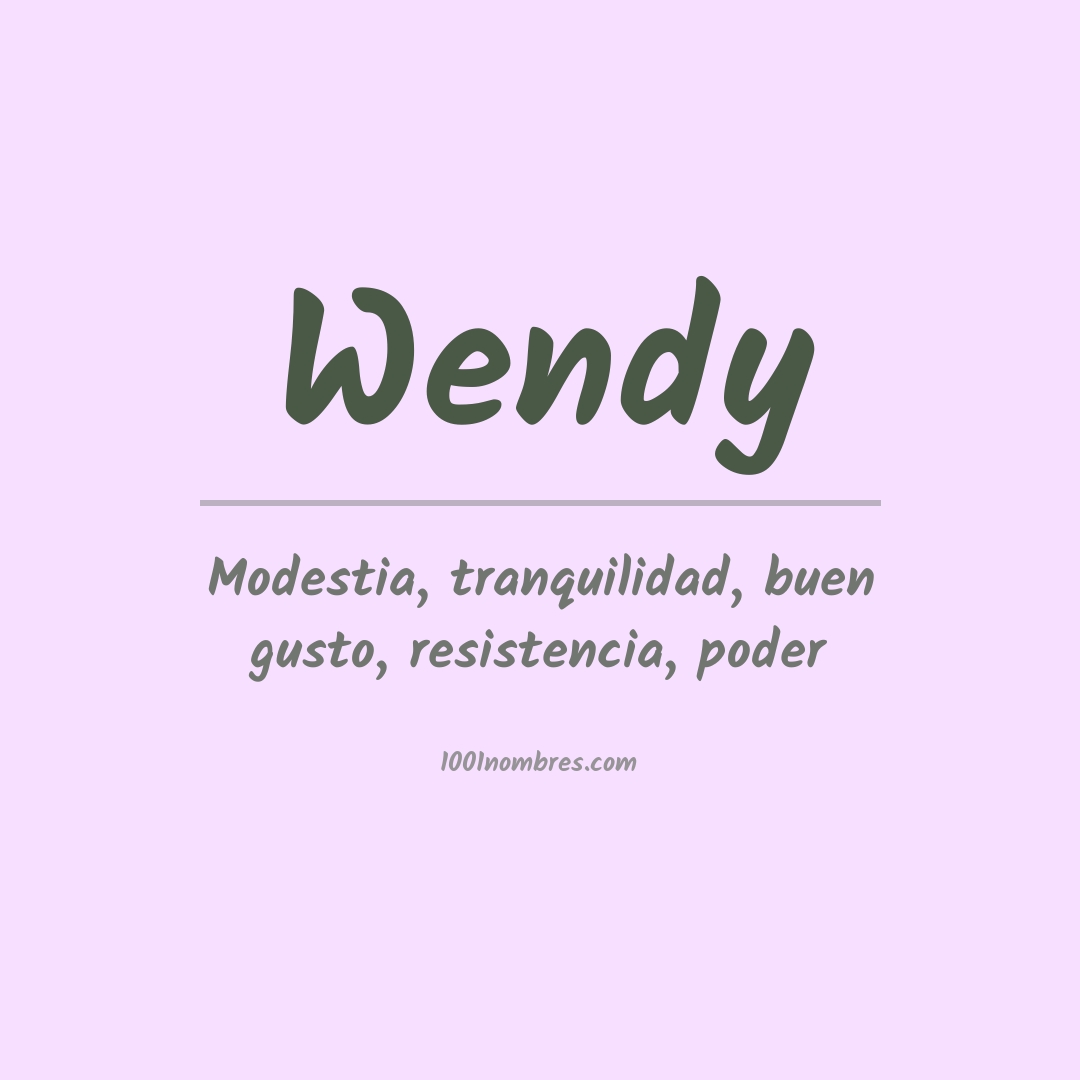 Significado del nombre Wendy