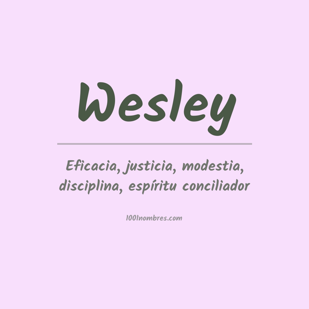 Significado del nombre Wesley