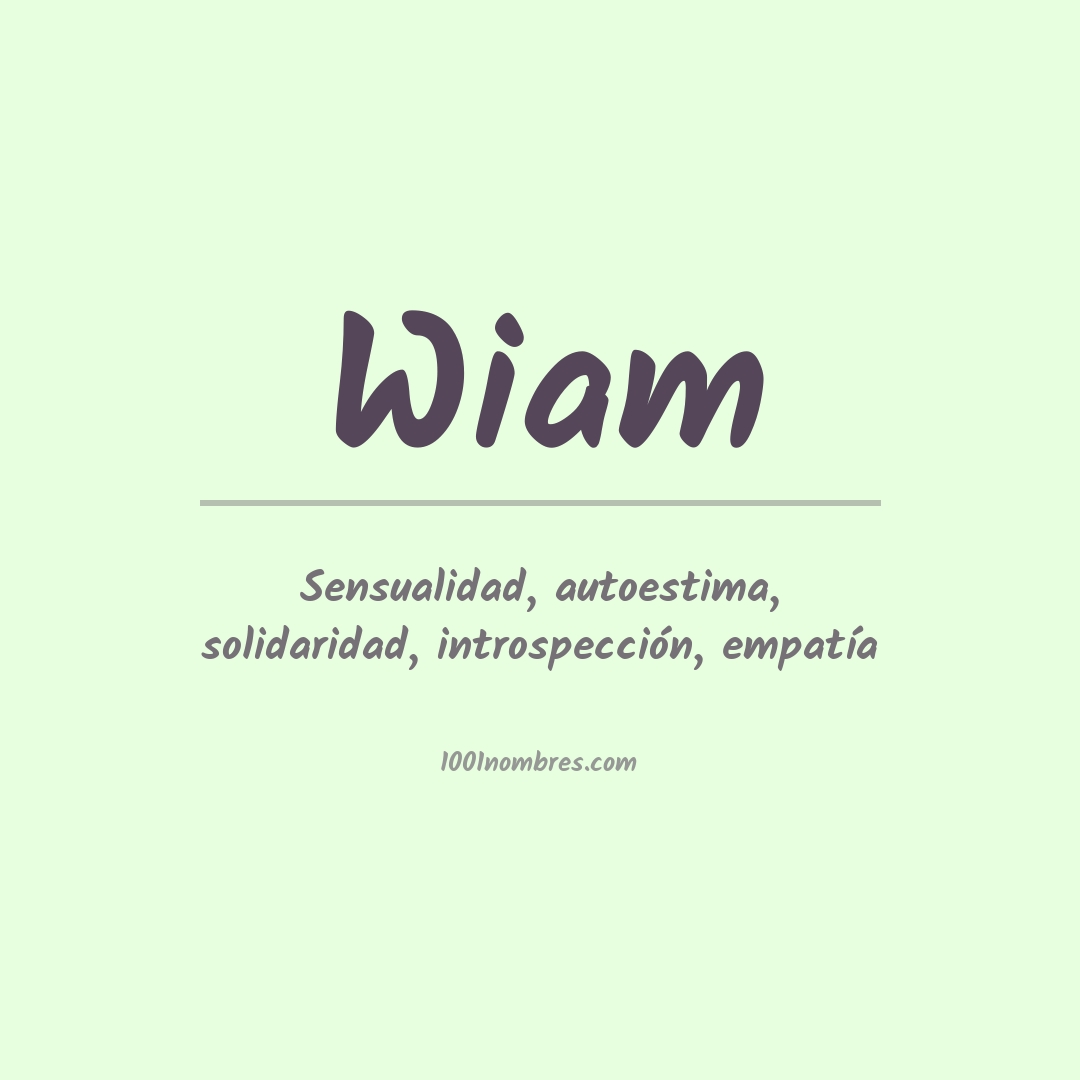 Significado do nome Wiam