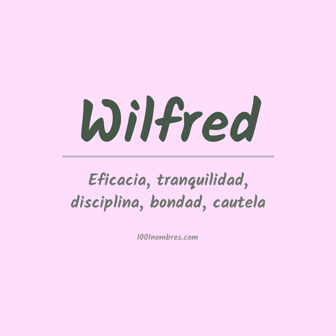 Significado del nombre Wilfred