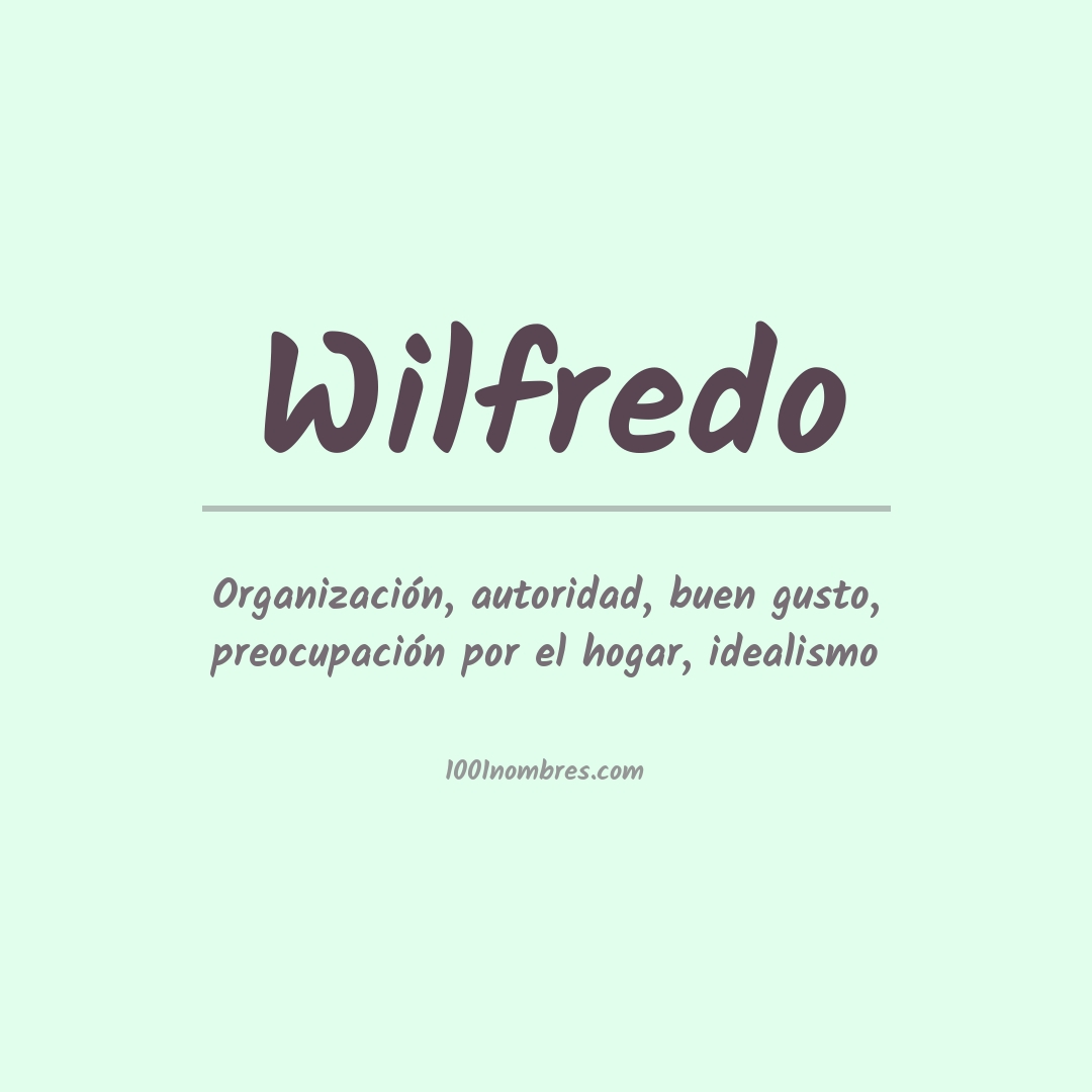 Significado del nombre Wilfredo