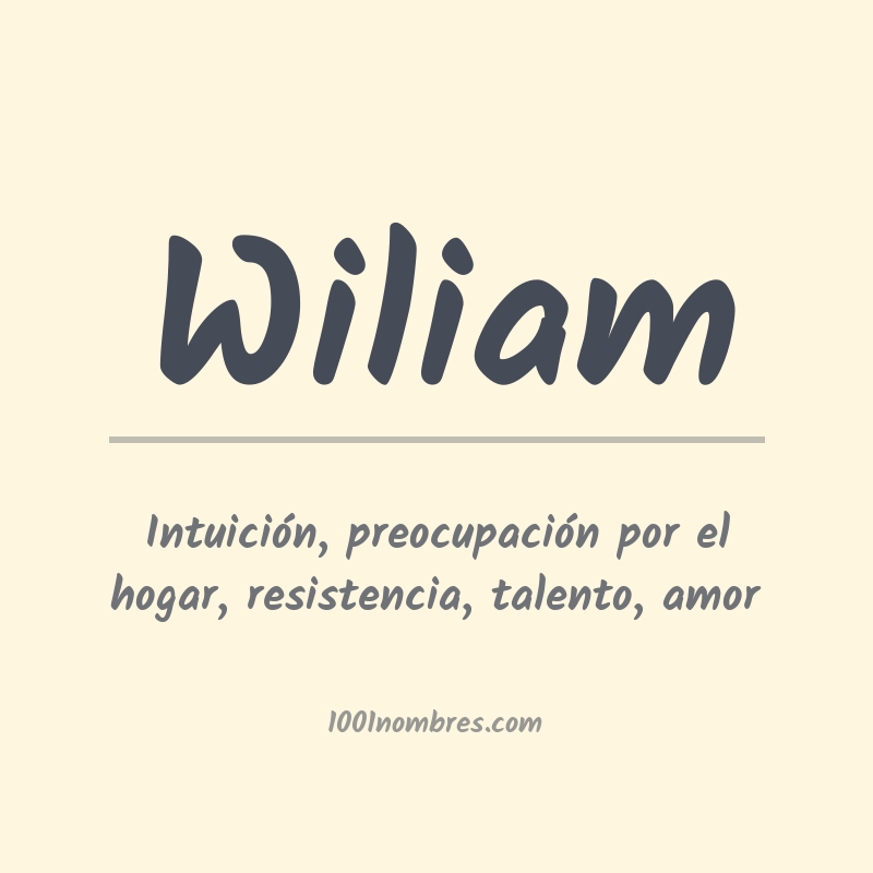 Significado del nombre Wiliam Significado del nombre Wiliam