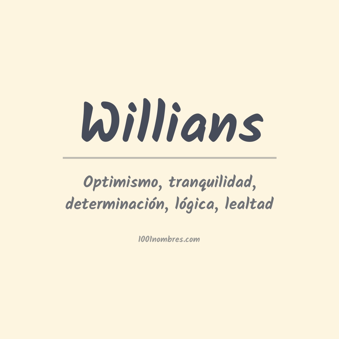 Significado del nombre Willians Significado del nombre Willians
