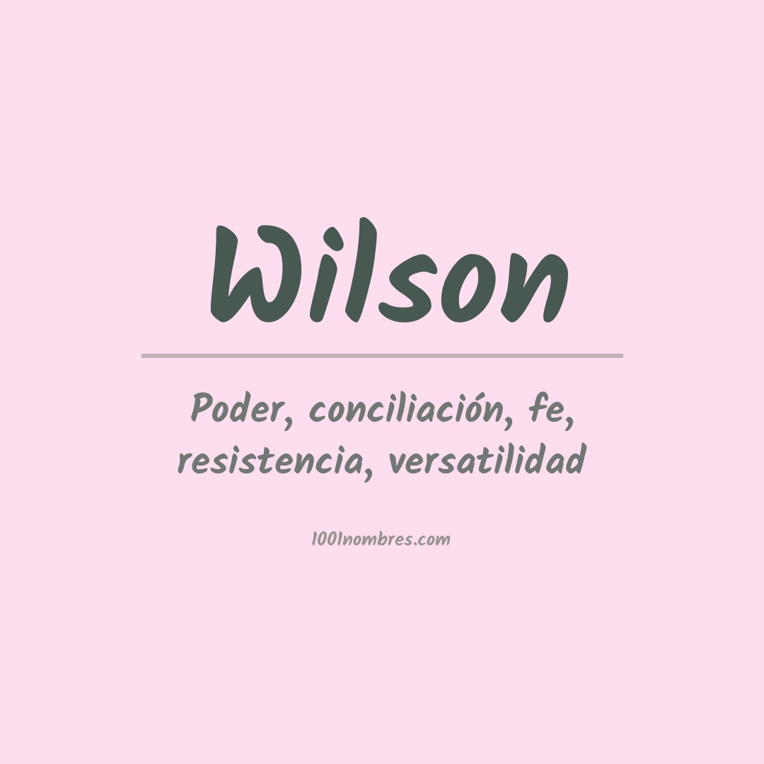 Significado del nombre Wilson