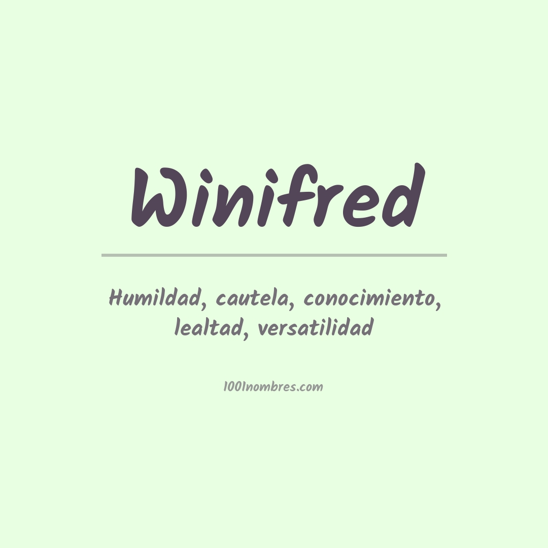 Significado del nombre Winifred