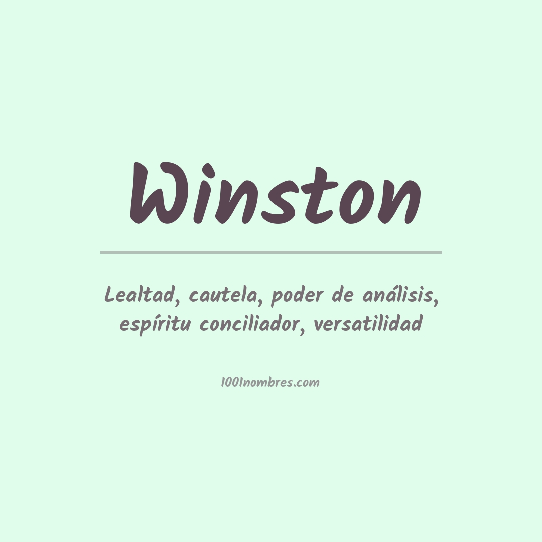 Significado del nombre Winston