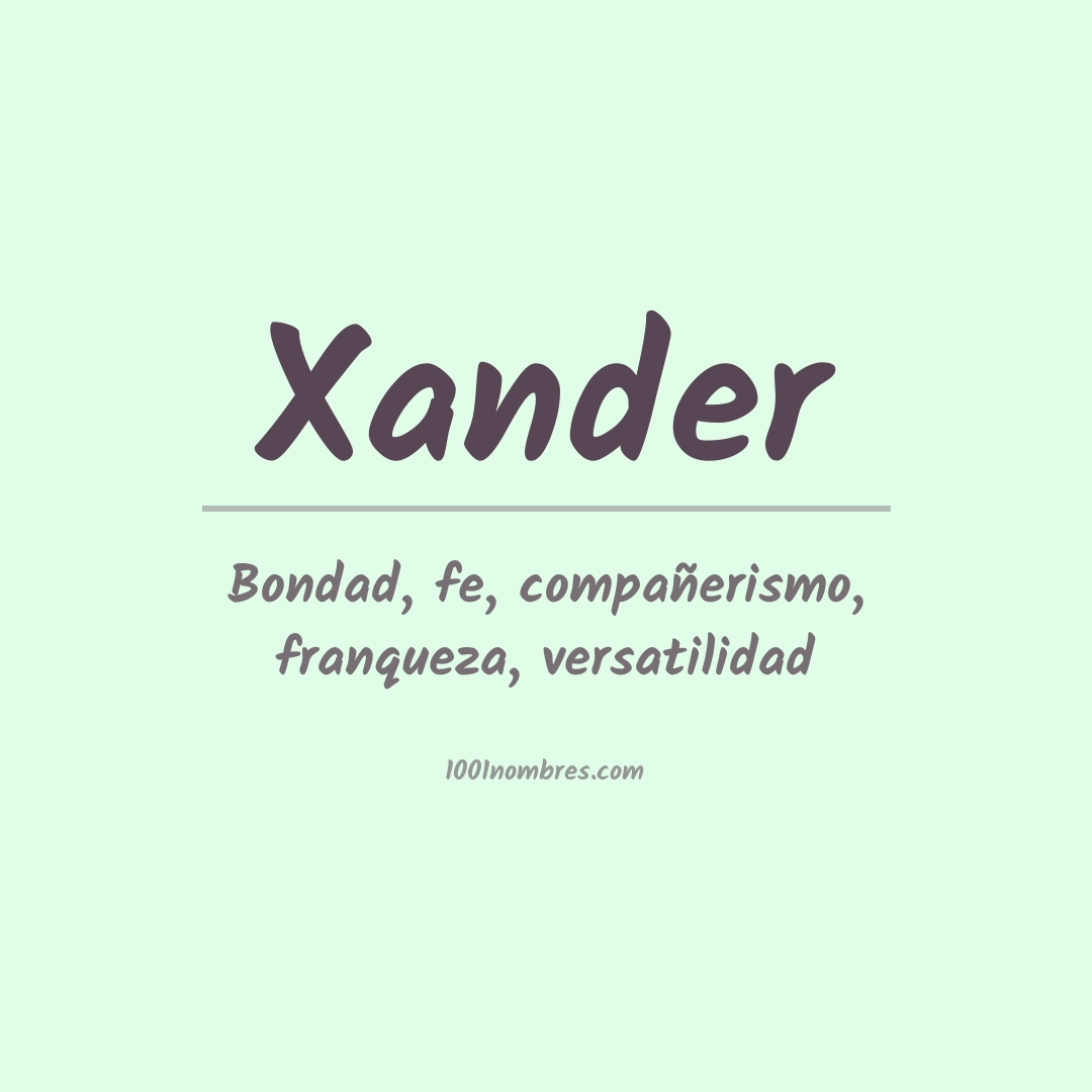 Significado del nombre Xander