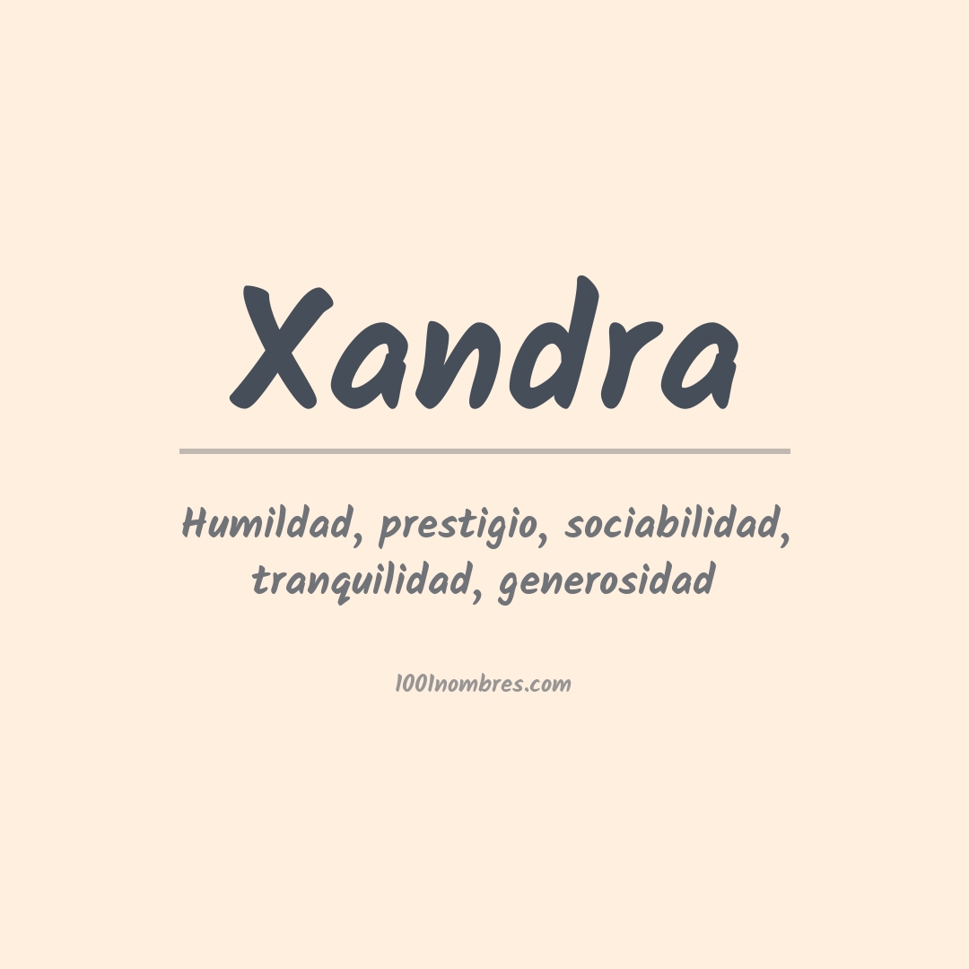 Significado del nombre Xandra