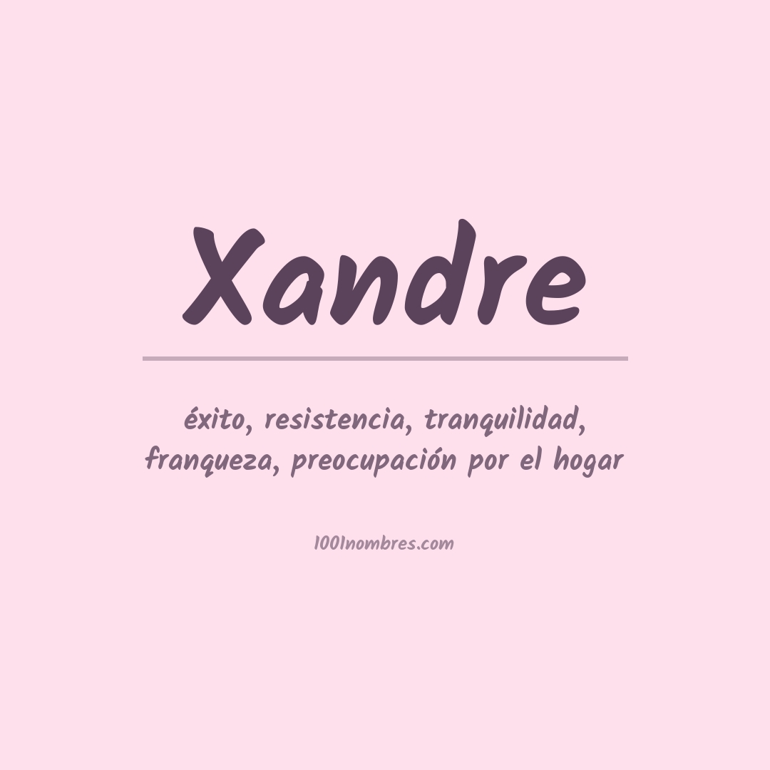 Significado del nombre Xandre Significado del nombre Xandre