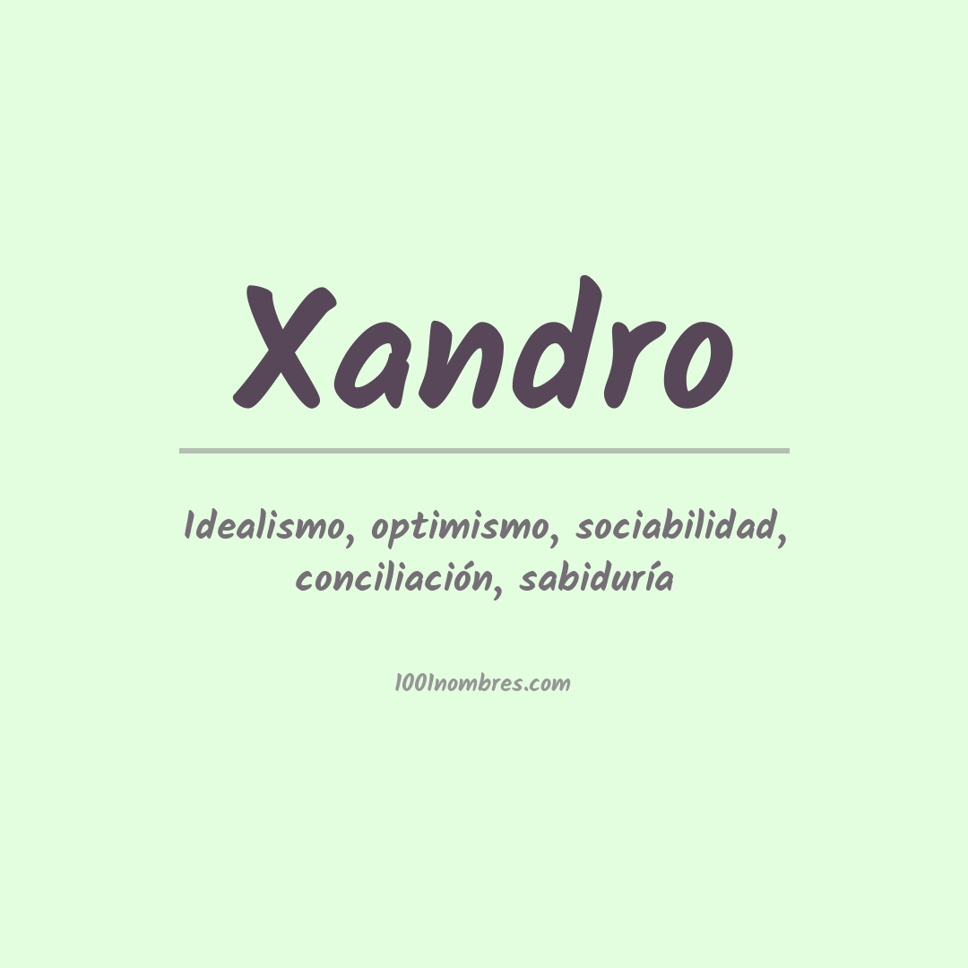 Significado del nombre Xandro Significado del nombre Xandro