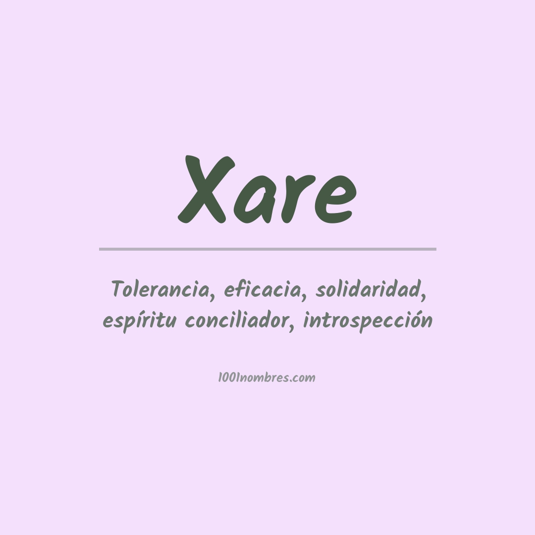 Significado del nombre Xare