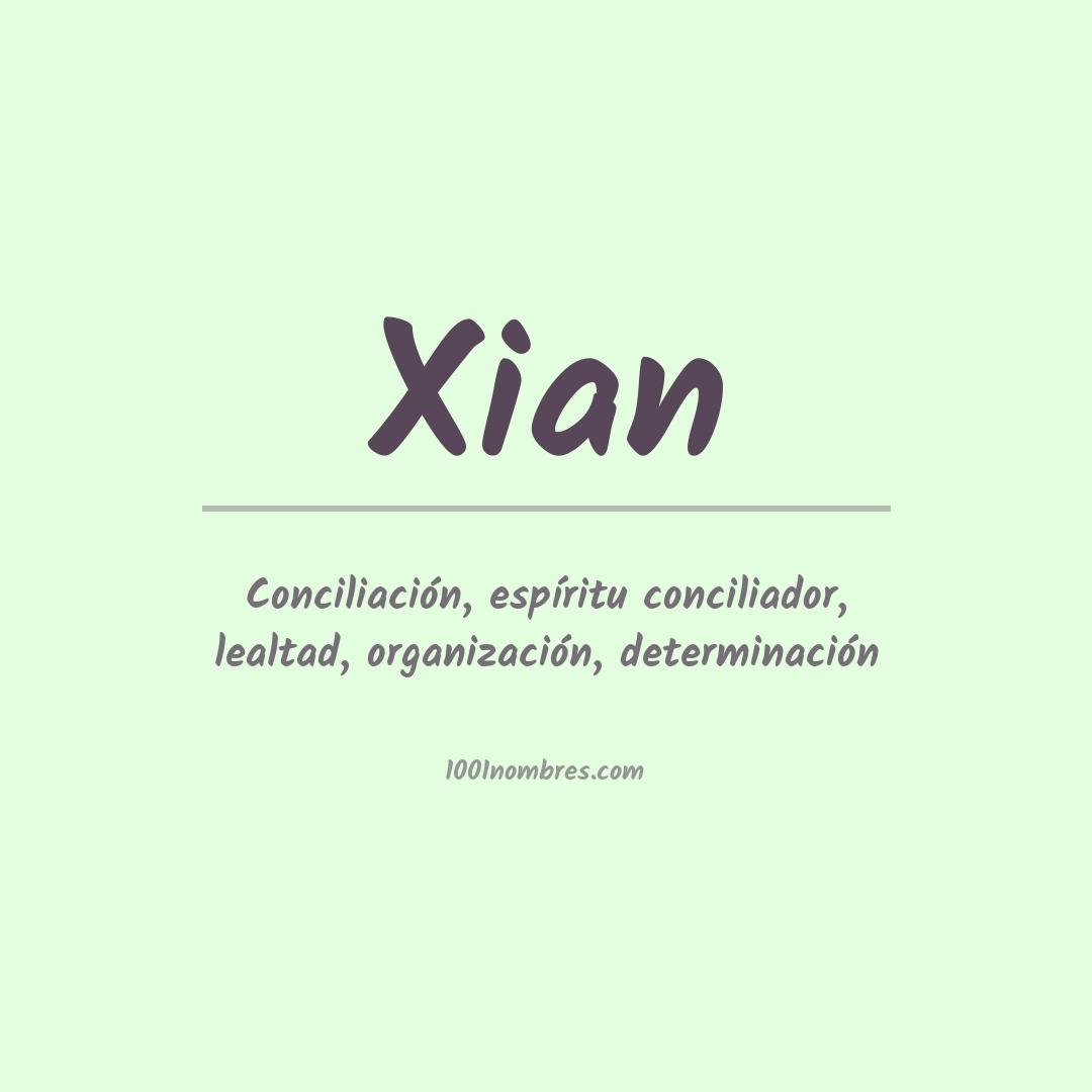 Significado del nombre Xian