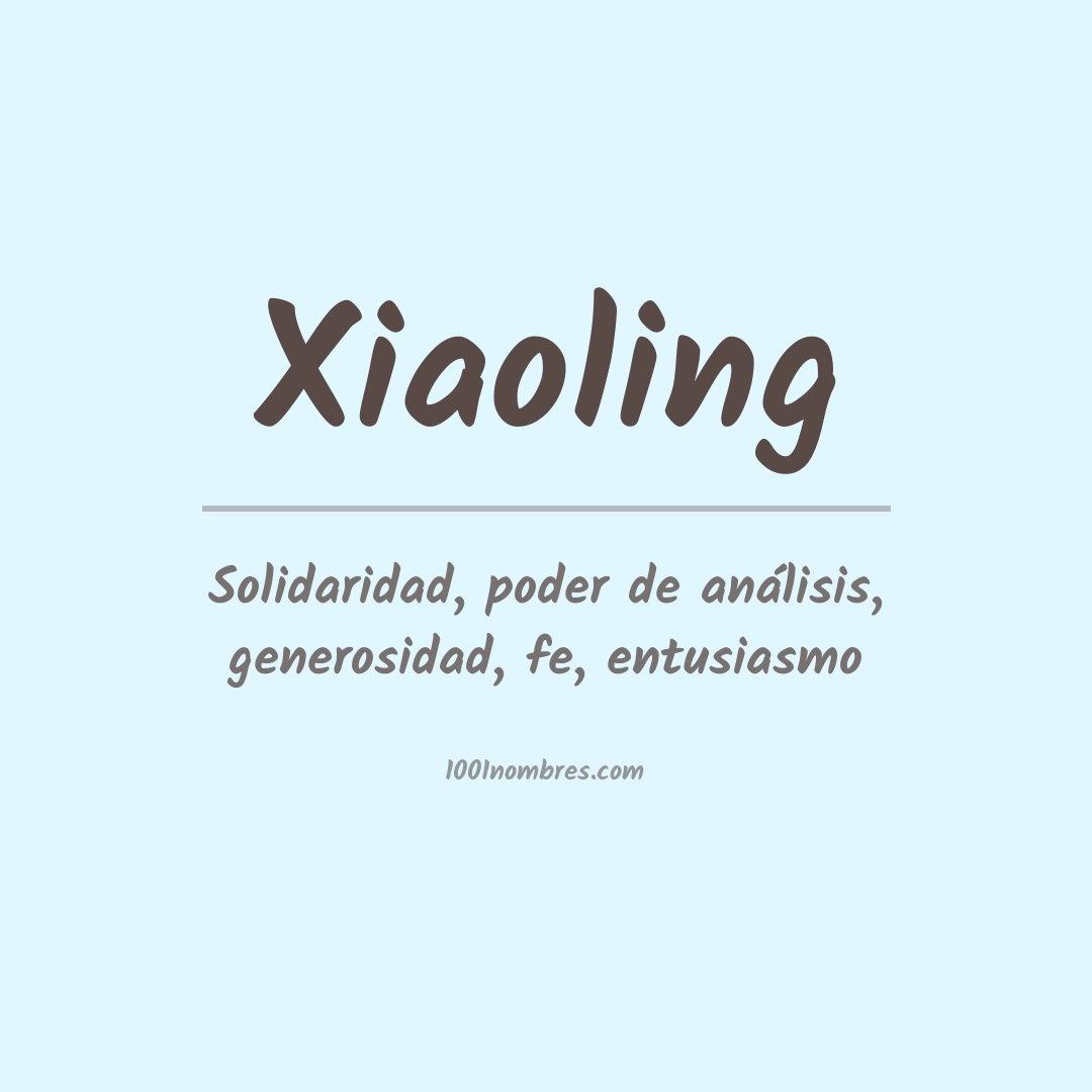 Significado del nombre Xiaoling