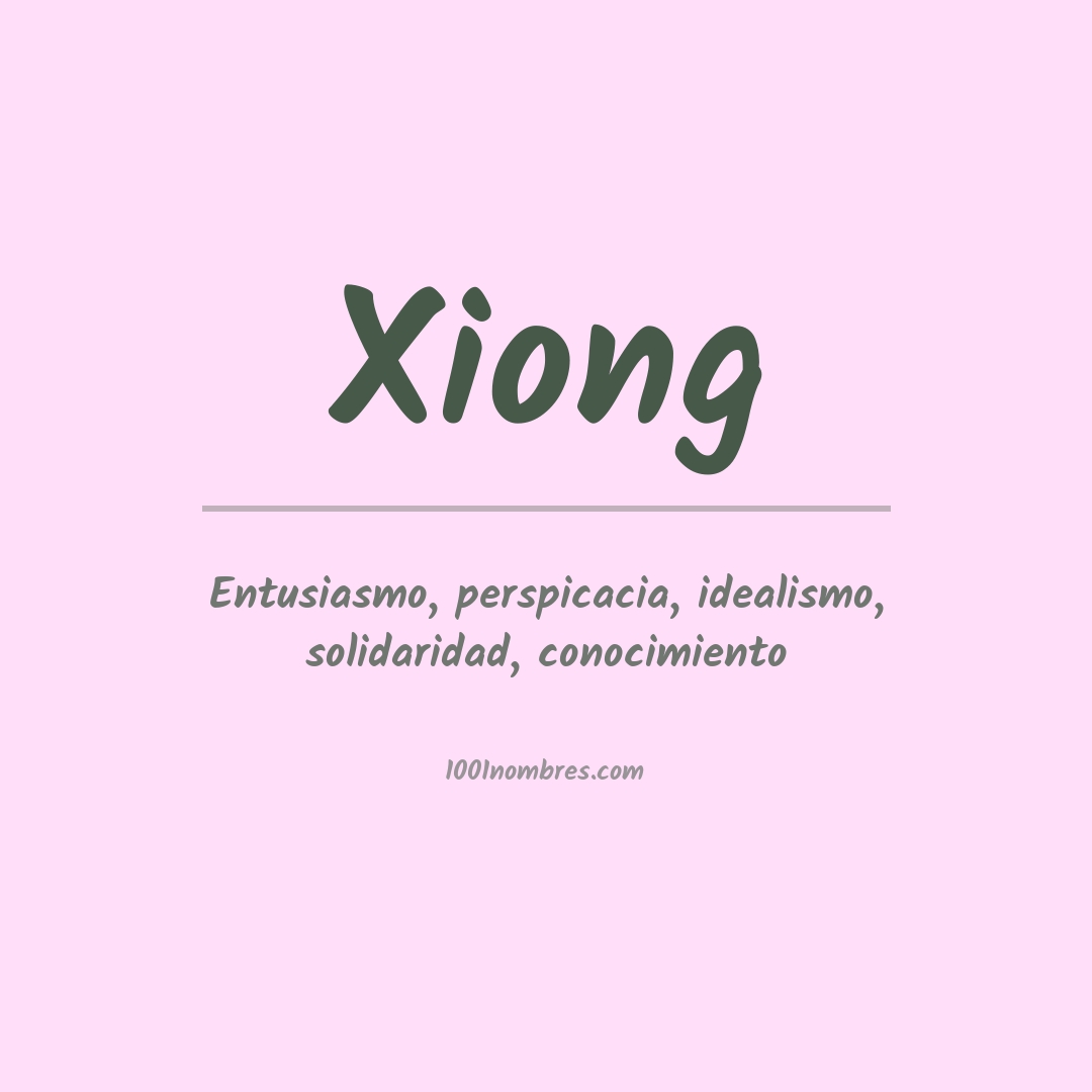 Significado del nombre Xiong