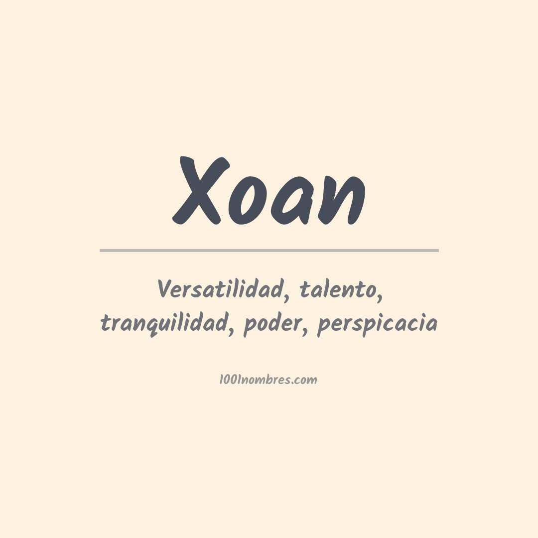 Significado del nombre Xoan