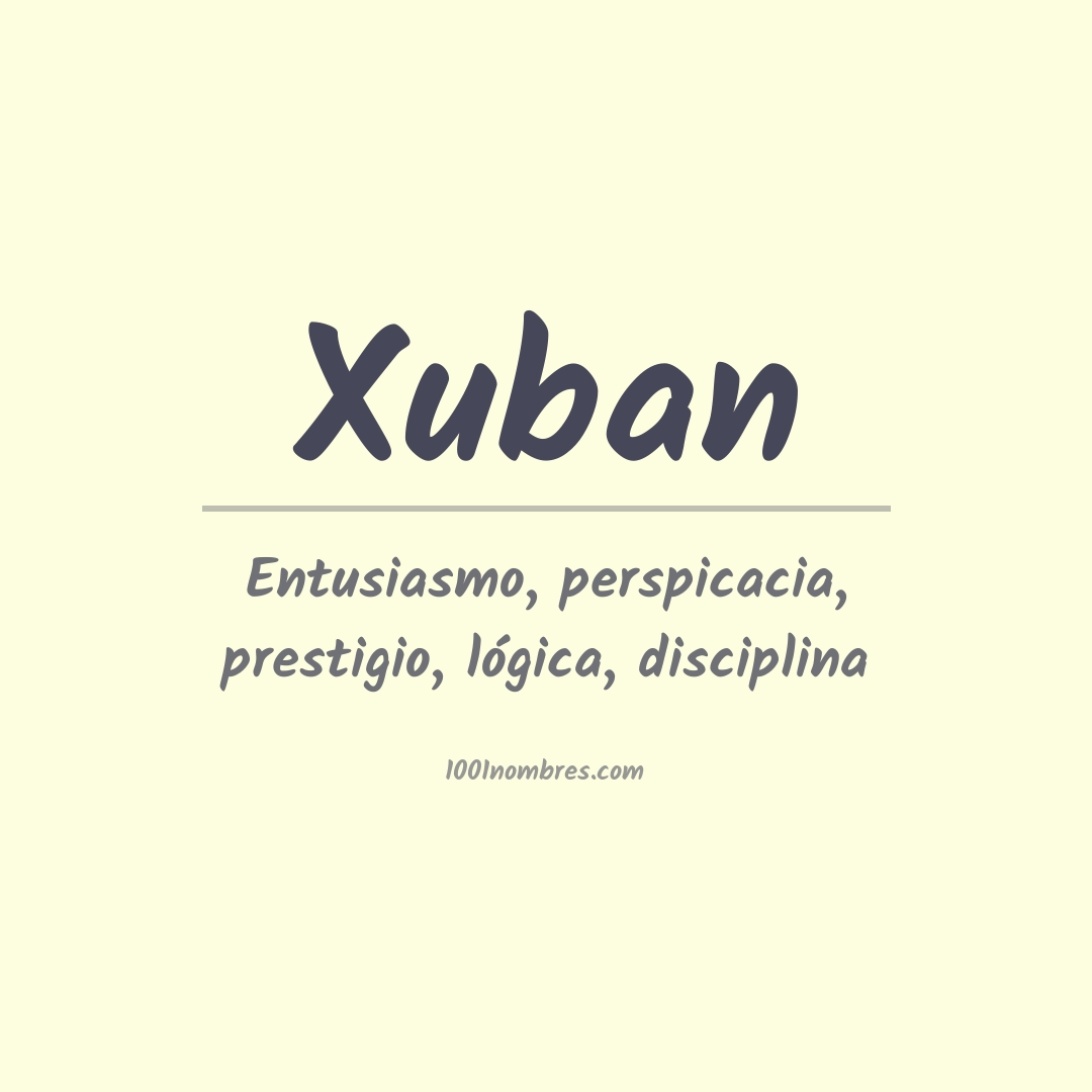 Significado del nombre Xuban