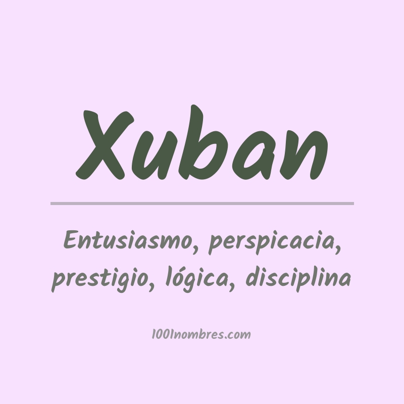 Significado del nombre Xuban