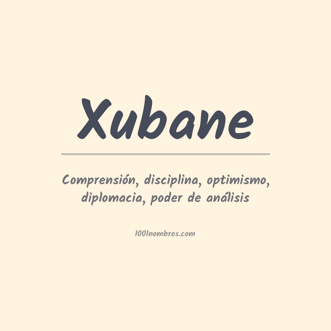 Significado do nome Xubane