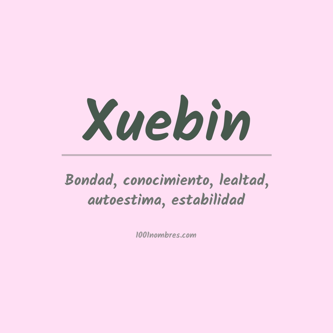 Significado do nome Xuebin