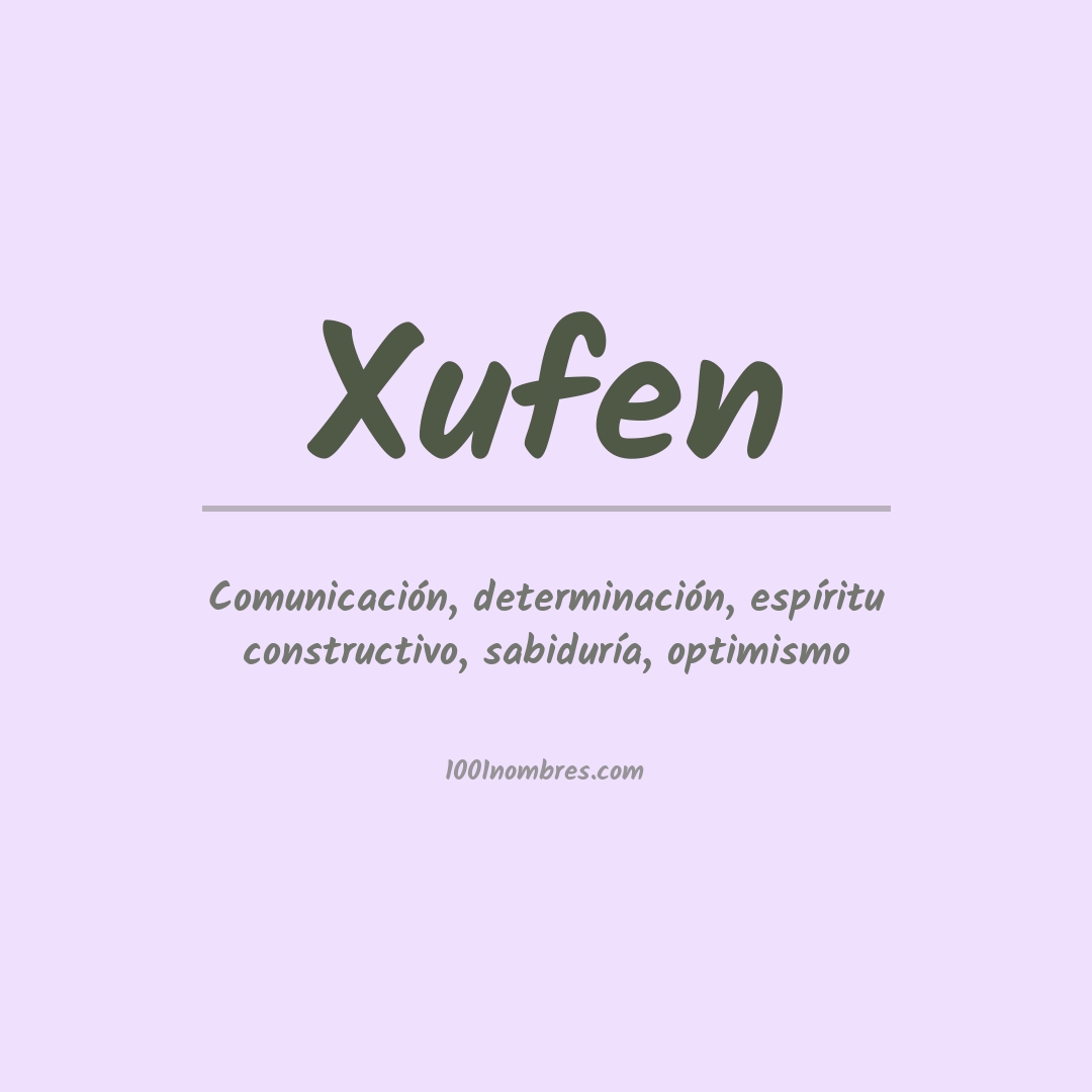 Significado do nome Xufen