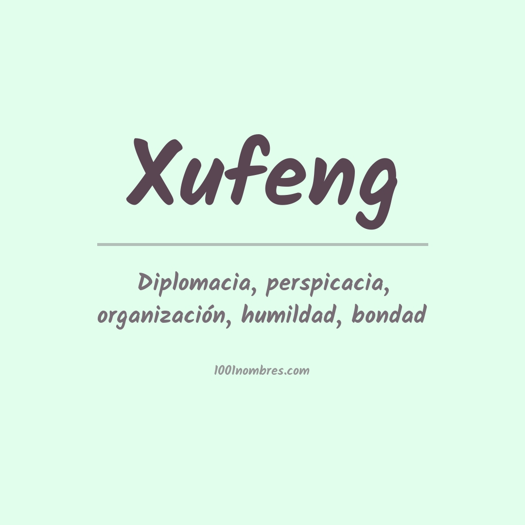 Significado del nombre Xufeng