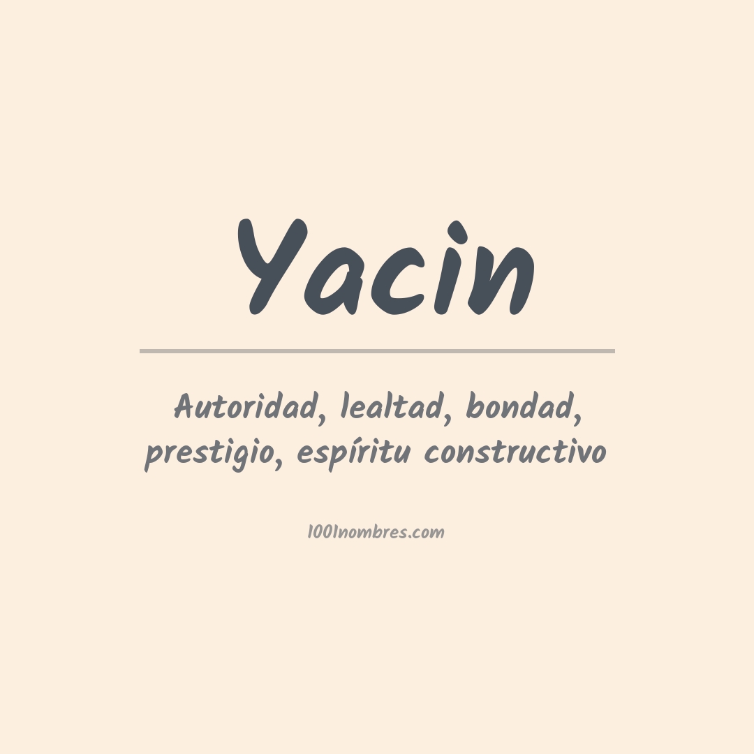 Significado del nombre Yacin