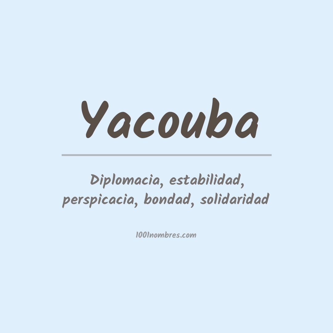 Significado del nombre Yacouba