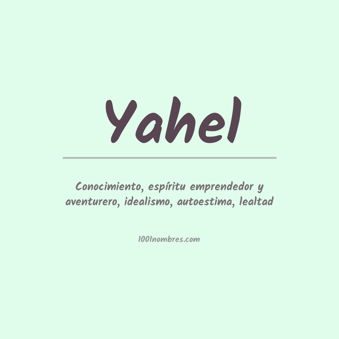 Significado del nombre Yahel