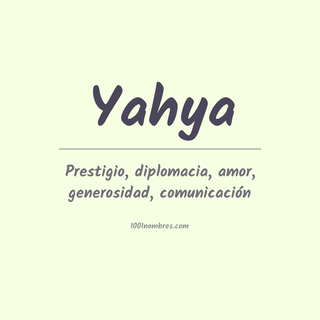 Significado del nombre Yahya