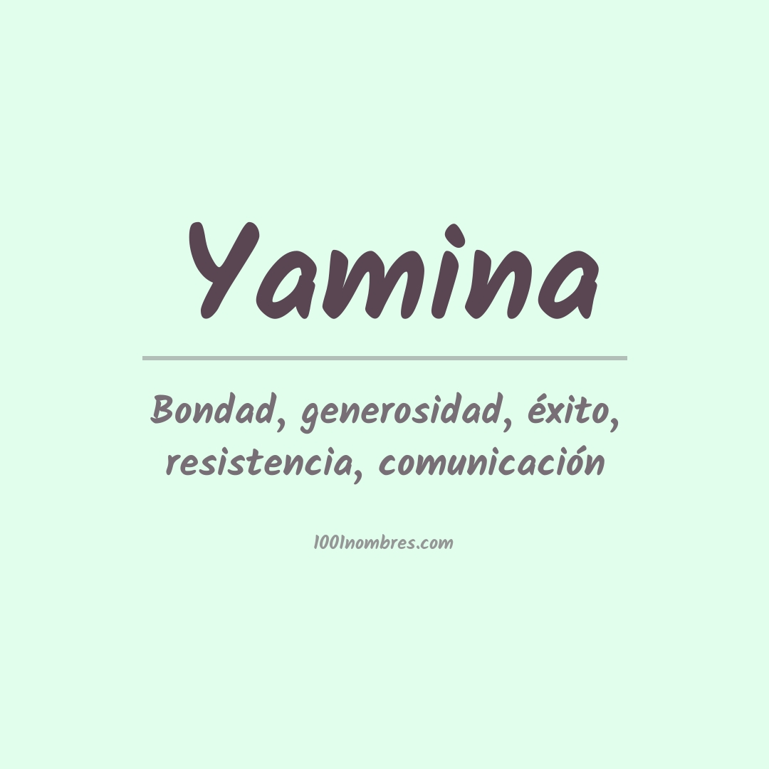 Significado del nombre Yamina