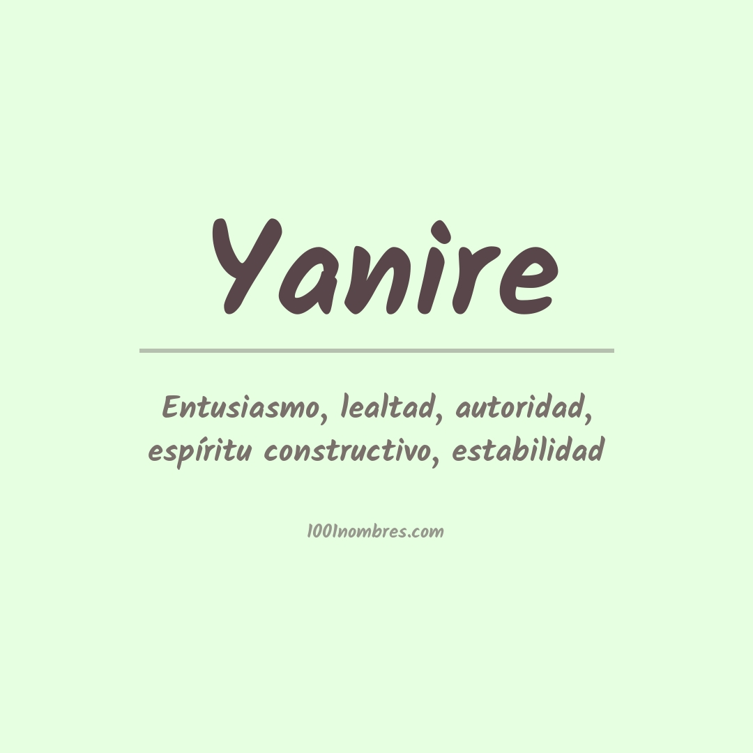 Significado del nombre Yanire