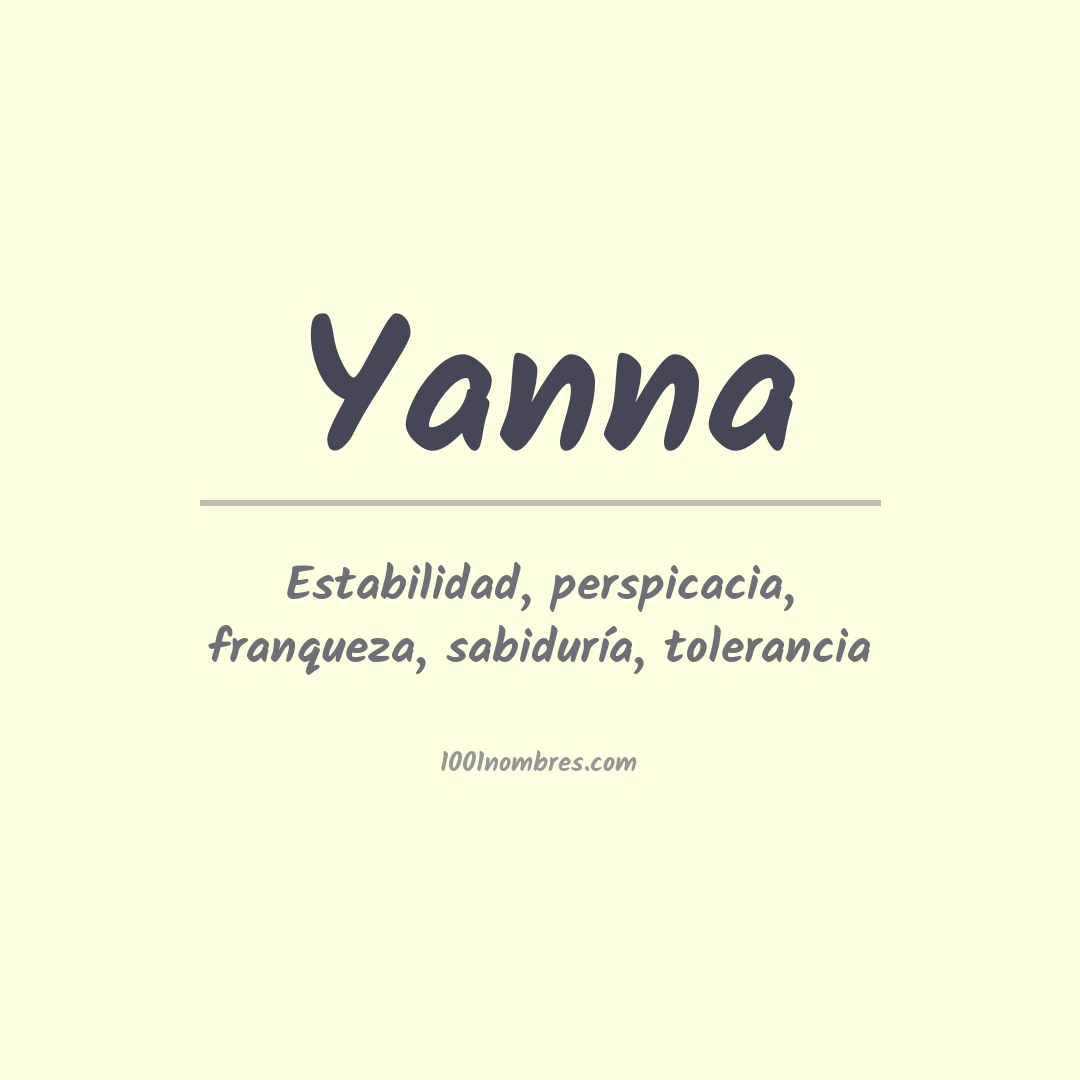 Significado del nombre Yanna