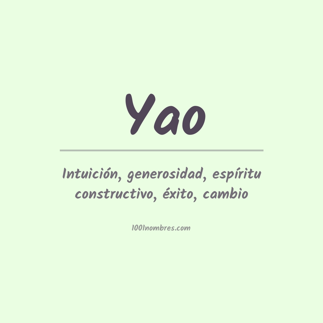 Significado del nombre Yao