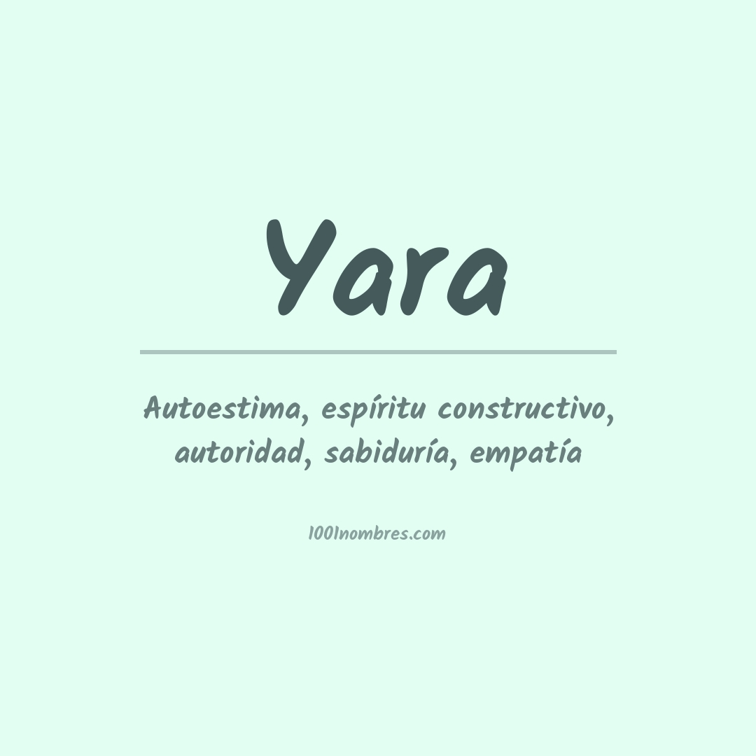 Significado del nombre Yara