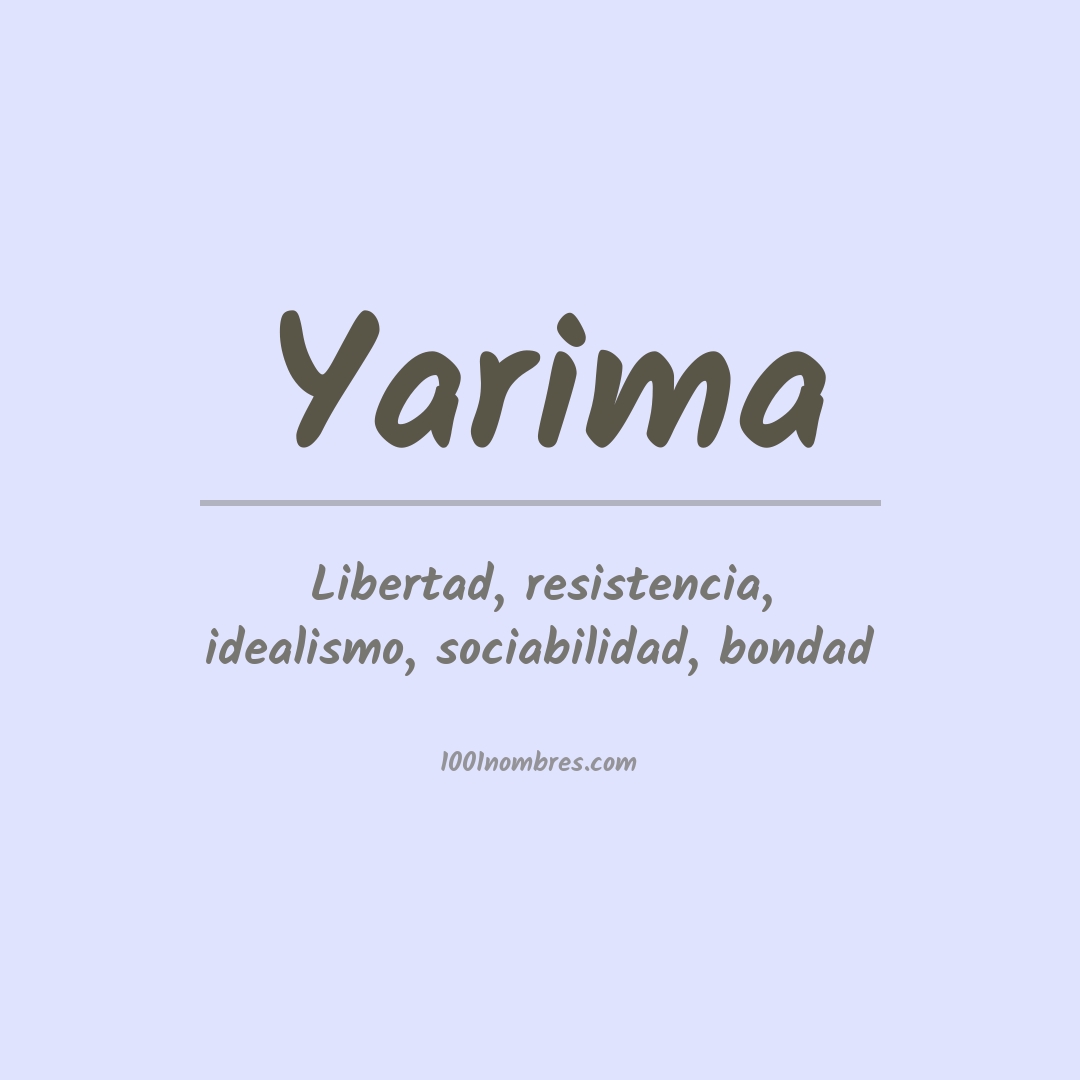 Significado do nome Yarima