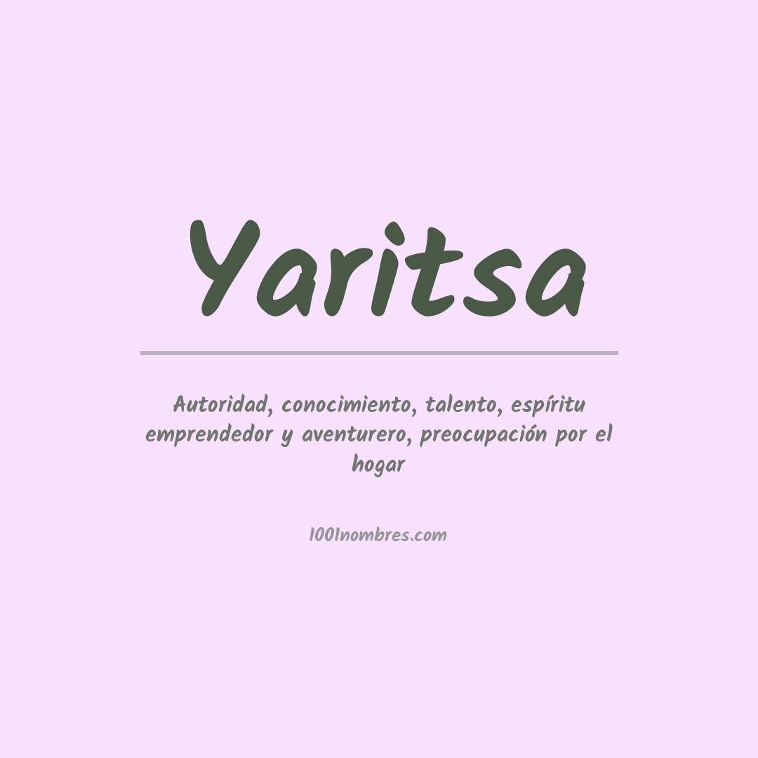 Significado del nombre Yaritsa