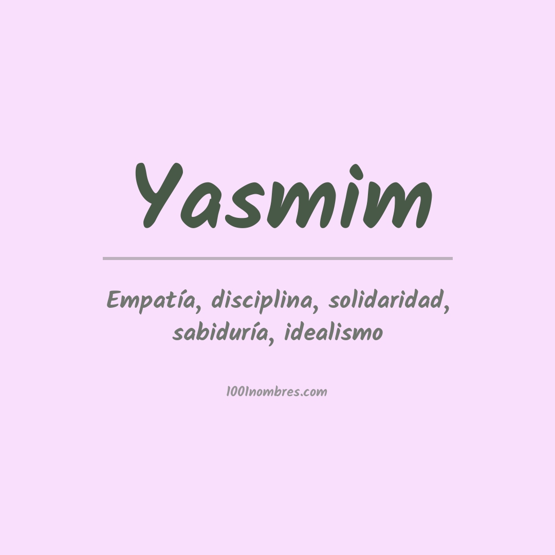 Significado del nombre Yasmim