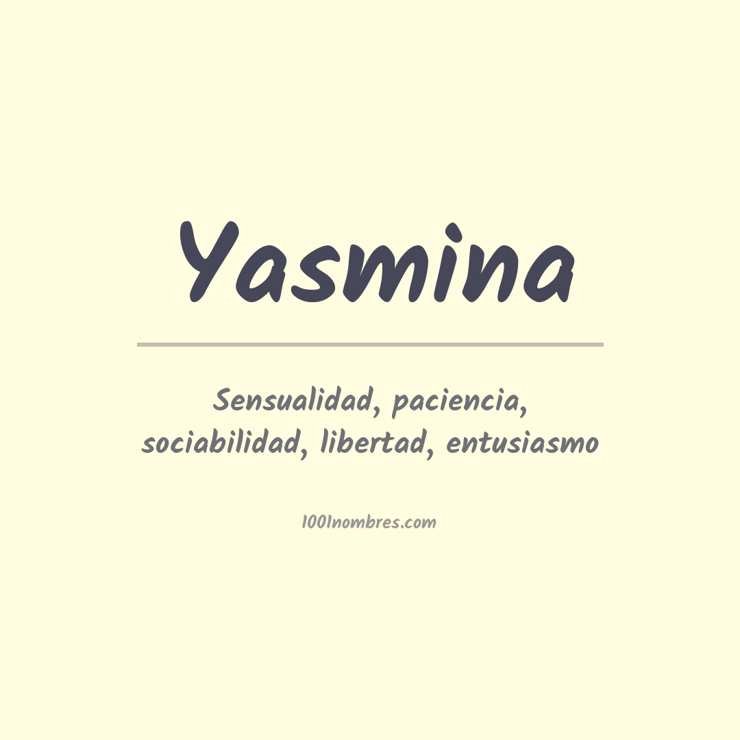Significado del nombre Yasmina
